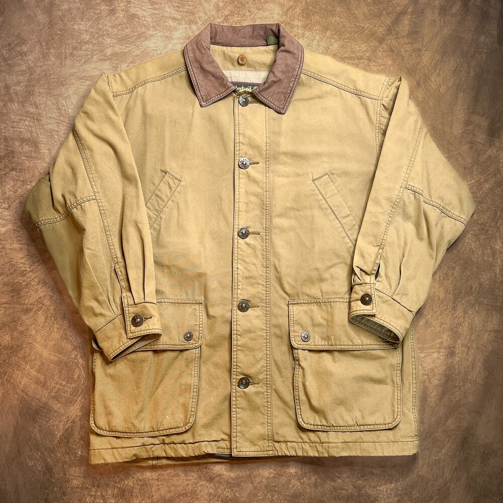 Men's Tan Jacket with Brown Collar